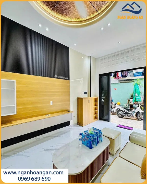 Ốp Tường Phòng Khách Bằng Than Tre Dễ Bảo Dưỡng
