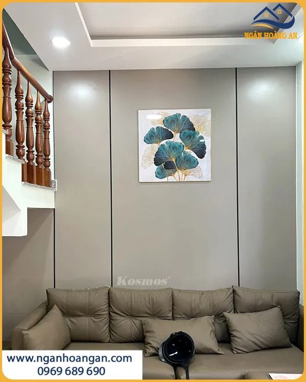 Ốp Tường Phòng Khách Bằng Than Tre Thi Công Nhanh