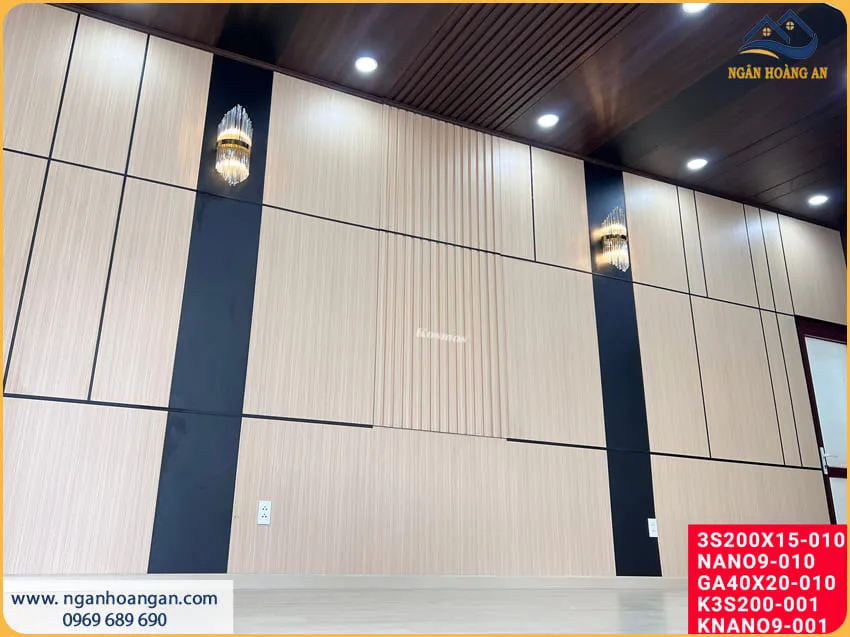 Ốp Tường Phòng Khách Đẹp Bằng Tấm Ốp Lam Sóng