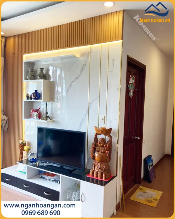 Ốp Tường PVC Giả Đá Cho Phòng Khách Chống Ẩm Tốt