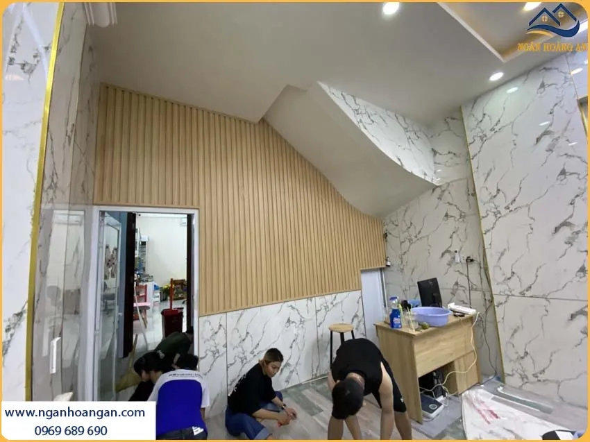 Phòng Khám Thi Công Ốp Tường Bằng PVC Giả Đá Kosmos Giá Thành Hợp Lý Phòng Khám Thi Công Ốp Tường Bằng PVC Giả Đá Kosmos Giá Thành Hợp Lý