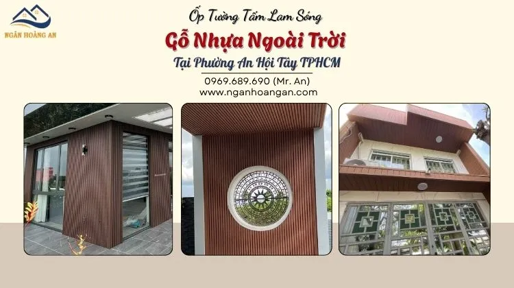 Ốp Tường Tấm Lam Sóng Gỗ Nhựa Ngoài Trời Tại Phường An Hội Tây