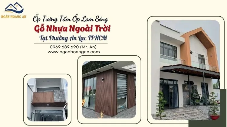 Ốp Tường Tấm Ốp Lam Sóng Gỗ Nhựa Ngoài Trời 