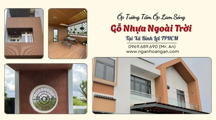 Ốp Tường Tấm Ốp Lam Sóng Gỗ Nhựa Ngoài Trời Tại Xã Bình Lợi TPHCM