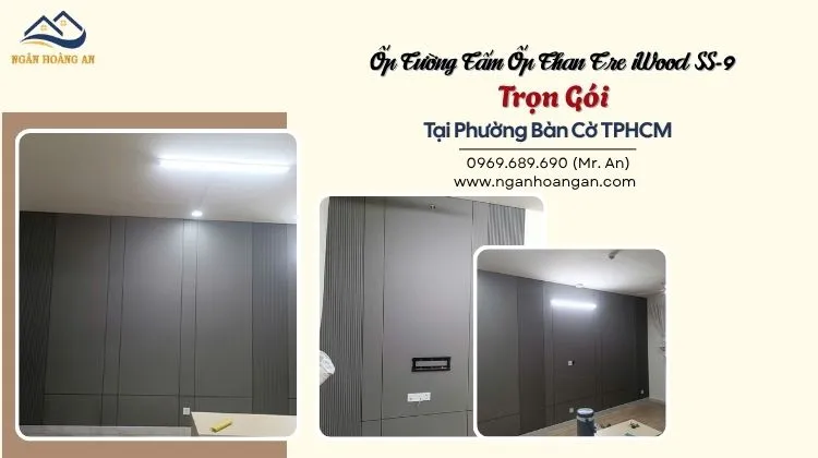 Ốp Tường Tấm Ốp Than Tre iWood SS-9 Trọn Gói Tại Phường Bàn Cờ TPHCM