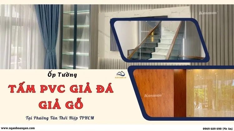 Ốp Tường Tấm PVC Giả Đá, Giả Gỗ Bền, Đẹp Phường Tân Thới Hiệp TPHCM Ốp Tường Tấm PVC Giả Đá, Giả Gỗ Bền, Đẹp Phường Tân Thới Hiệp TPHCM