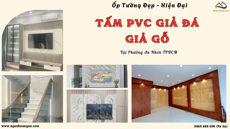 Ốp Tường Tấm PVC Giả Đá, Giả Gỗ Đẹp – Hiện Đại Phường An Nhơn TPHCM
