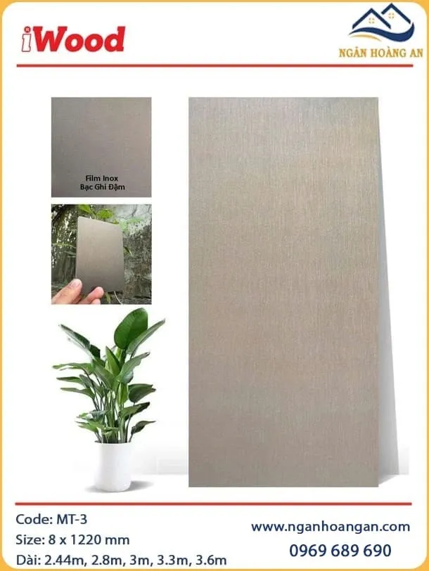 Ốp Tường Tấm Than Tre Đa Năng Vân Kim Loại iWood MT-3