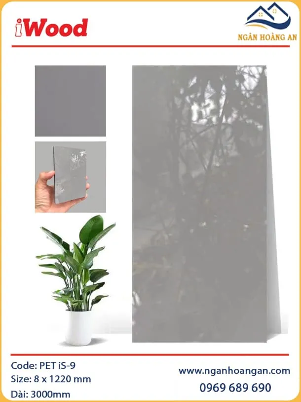 Ốp Tường Than Tre Đa Năng Phủ PET iWood iS-9