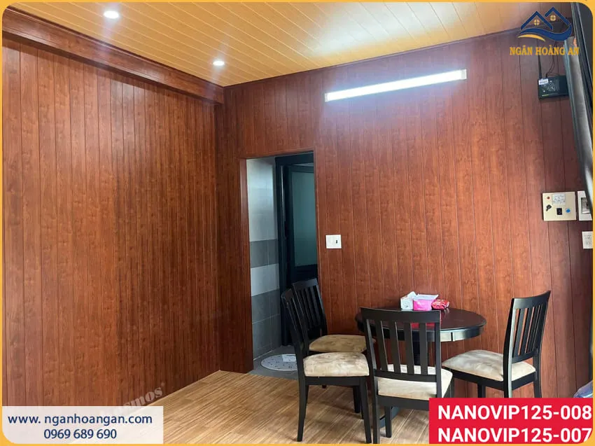 Phòng Ngủ Đẹp - Sang Trọng Nhờ Ốp Tường Nano Nhựa Giả Gỗ