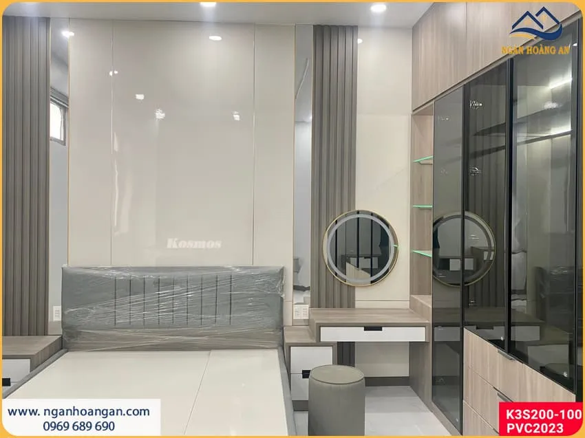 Phòng Ngủ Đẹp - Sang Trọng Nhờ Ốp Tường Lam Sóng Và Nano Nhựa 