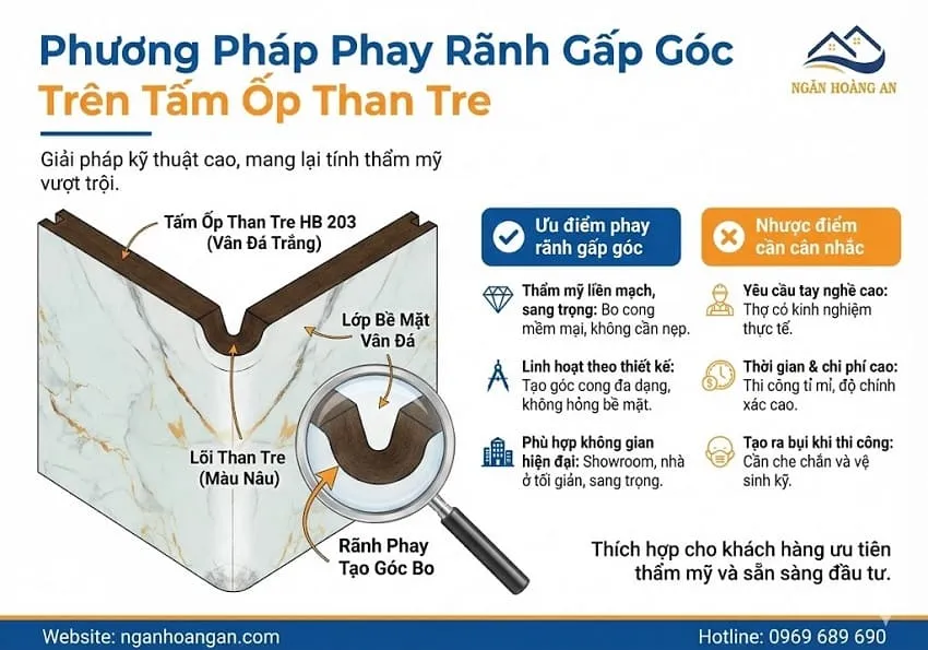 Phương Pháp Phay Rãnh Gấp Góc Được Thực Hiện Trên Tấm Ốp Than Tre