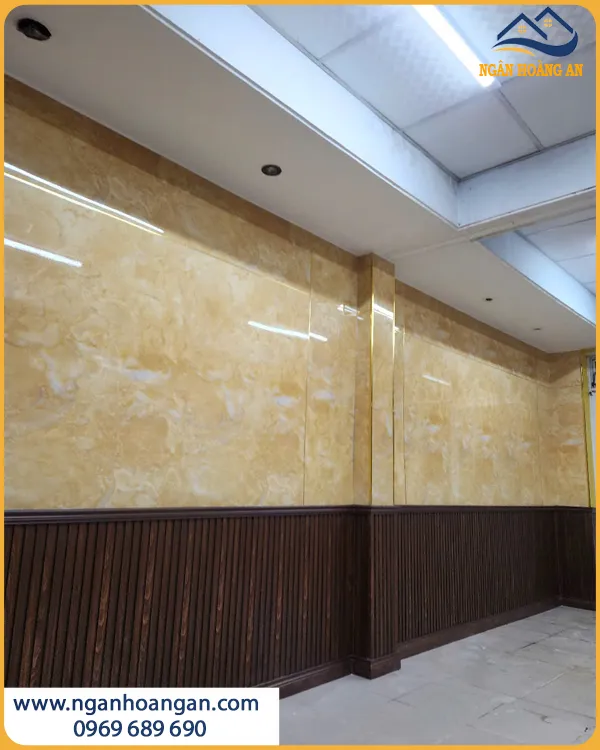 PVC Giả Đá Ốp Phòng Khách Bền Bỉ, Ít Bám Bẩn
