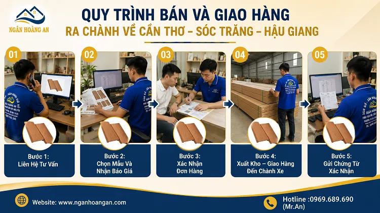 Quy Trình Bán Và Giao Hàng Ra Chành Về Cần Thơ – Sóc Trăng – Hậu Giang
