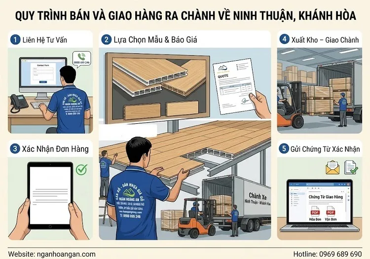 Quy Trình Bán Và Giao Sàn Chịu Lực Ra Chành Về Ninh Thuận, Khánh Hòa