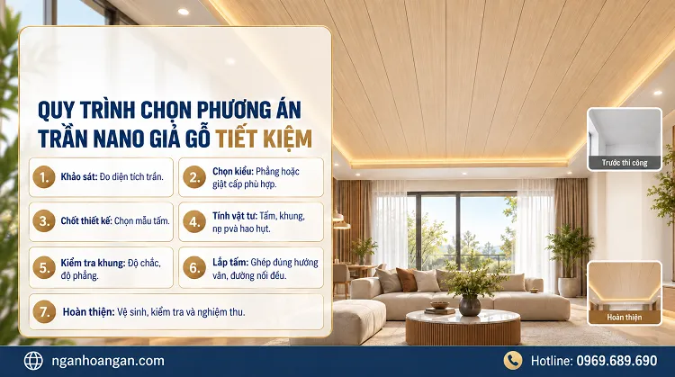 Quy Trình Chọn Phương Án Trần Tấm Ốp Nano Nhựa Giả Gỗ Tiết Kiệm