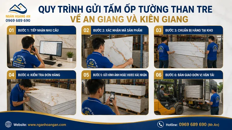Quy Trình Gửi Tấm Ốp Tường Than Tre Về An Giang Và Kiên Giang