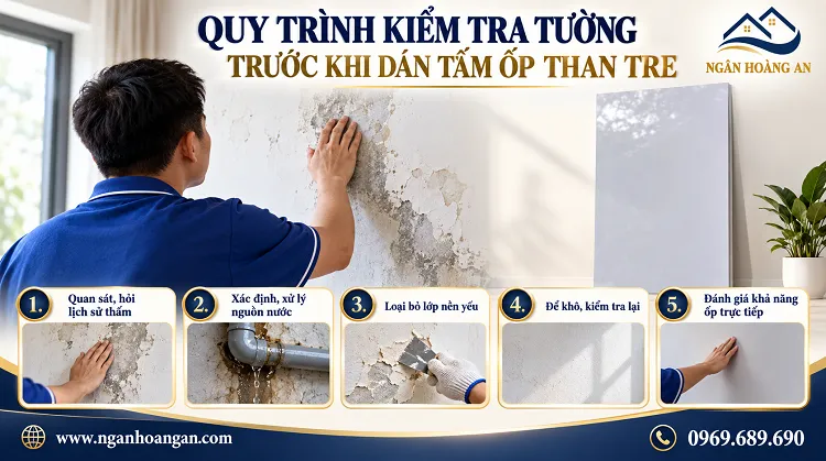 Quy Trình Kiểm Tra Tường Trước Khi Dán Tấm Ốp Than Tre Quy Trình Kiểm Tra Tường Trước Khi Dán Tấm Ốp Than Tre