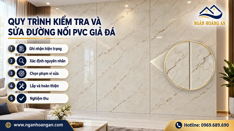 Quy Trình Kiểm Tra Và Sửa Đường Nối Ốp Tường PVC Giả Đá Quy Trình Kiểm Tra Và Sửa Đường Nối Ốp Tường PVC Giả Đá