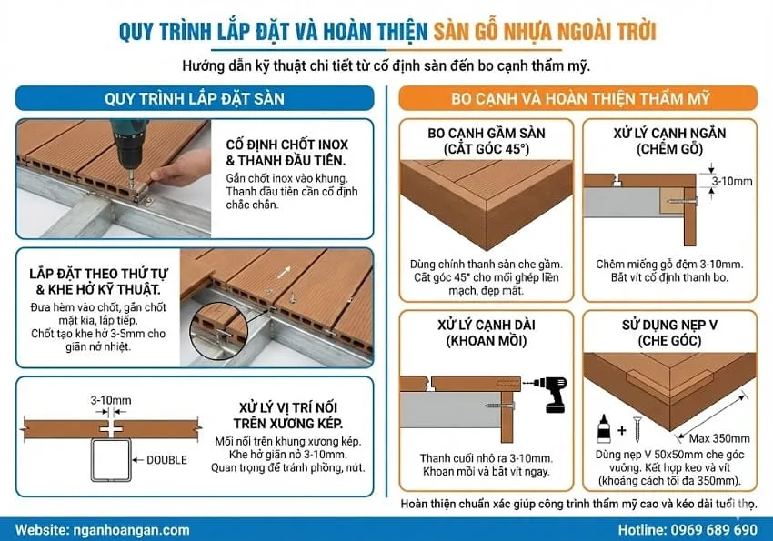 Quy Trình Lắp Đặt Sàn Gỗ Nhựa Ngoài Trời Quy Trình Lắp Đặt Sàn Gỗ Nhựa Ngoài Trời