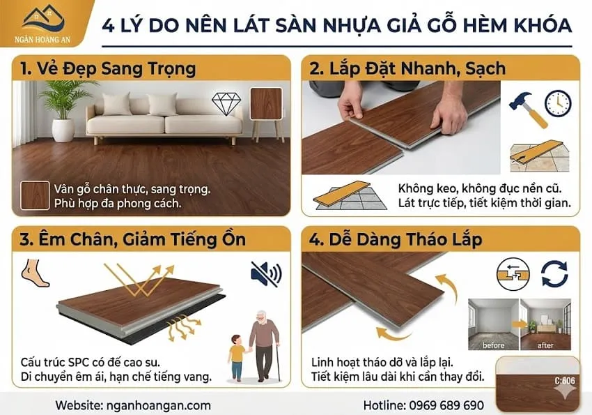 Quy Trình Lát Sàn Nhựa Giả Gỗ Hèm Khoá Chuẩn Kỹ Thuật