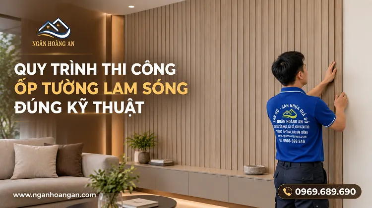 Quy Trình Thi Công Ốp Tường Lam Sóng Đúng Kỹ Thuật