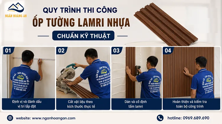 Quy Trình Thi Công Ốp Tường Lamri Nhựa Chuẩn Kỹ Thuật