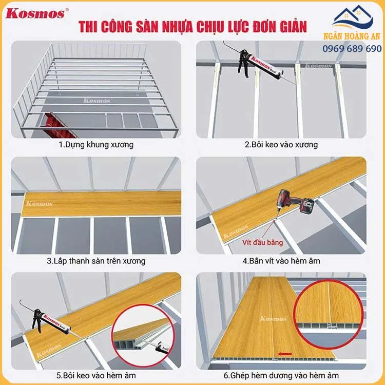 Quy Trình Thi Công Sàn Nhựa Chịu Lực Làm Gác Lửng