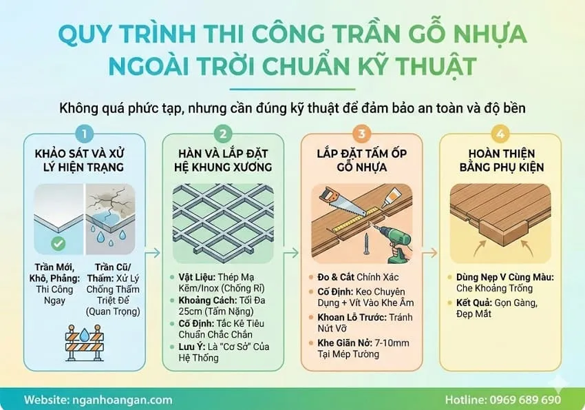 Quy Trình Thi Công Trần Gỗ Nhựa Ngoài Trời Chuẩn Kỹ Thuật Quy Trình Thi Công Trần Gỗ Nhựa Ngoài Trời Chuẩn Kỹ Thuật