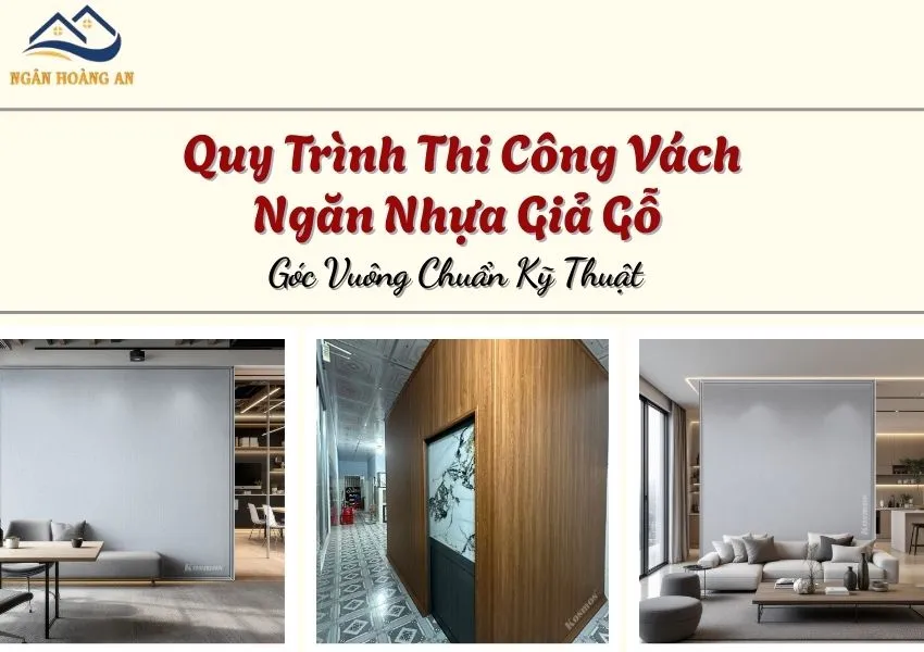 Quy Trình Thi Công Vách Ngăn Nhựa Giả Gỗ Góc Vuông Chuẩn Kỹ Thuật