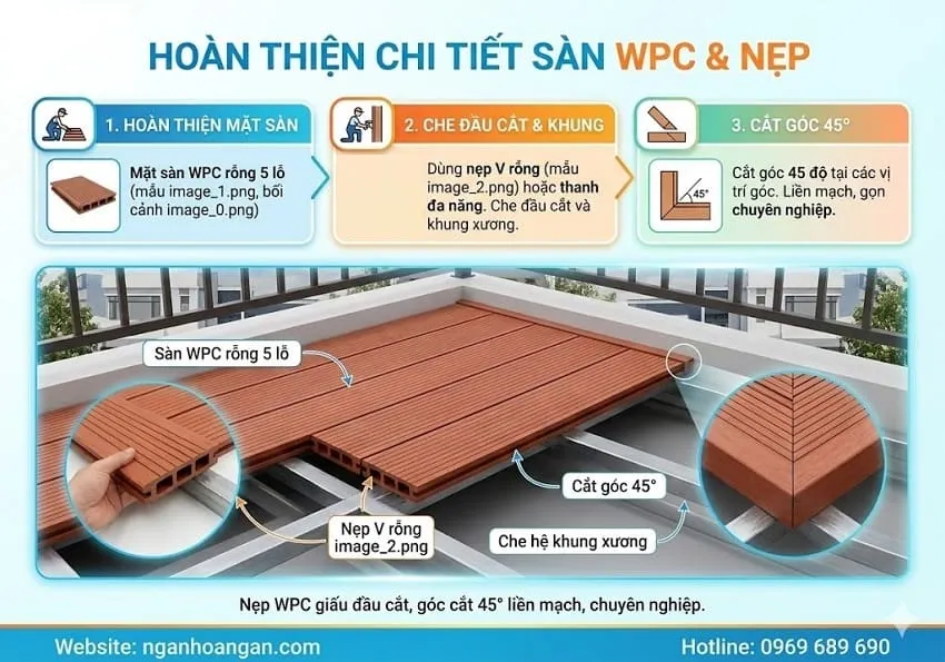 Quy trình Xử Lý Nẹp và Thực Hiện Các Chi Tiết Hoàn Thiện