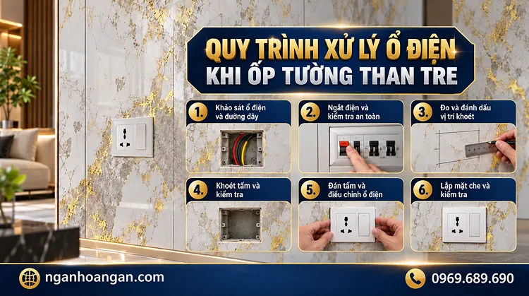 Quy Trình Xử Lý Ổ Điện Khi Ốp Tường Than Tre Quy Trình Xử Lý Ổ Điện Khi Ốp Tường Than Tre