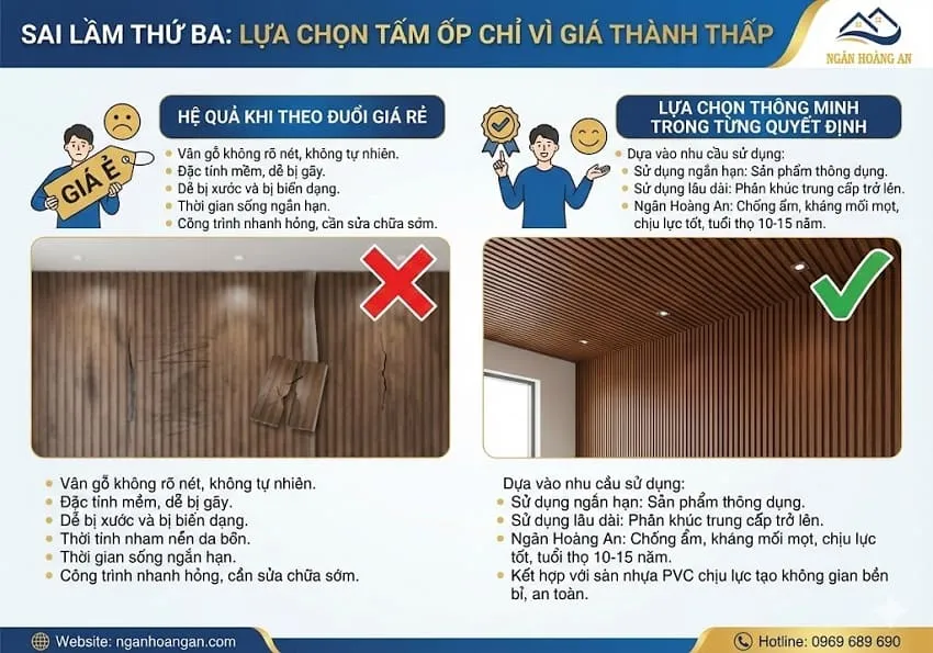 Sai Lầm thứ 3: Lựa Chọn Tấm Ốp Lam Sóng Chỉ Vì Giá Thành Thấp.