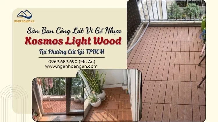 Sàn Ban Công Lát Vỉ Gỗ Nhựa Kosmos Light Wood Tại Phường Cát Lái