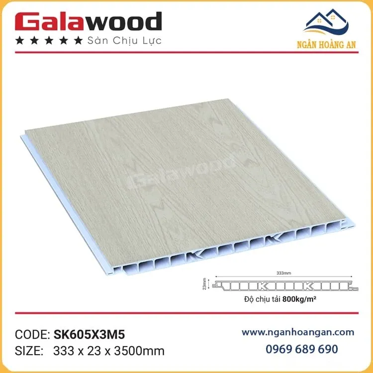 Sàn Chịu Lực Giả Gỗ Làm Gác Lửng Galawood SK605X3M5