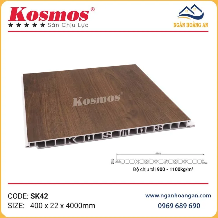 Sàn Chịu Lực Nhựa Làm Gác Xếp Giả Vân Gỗ Kosmos SK42X4M