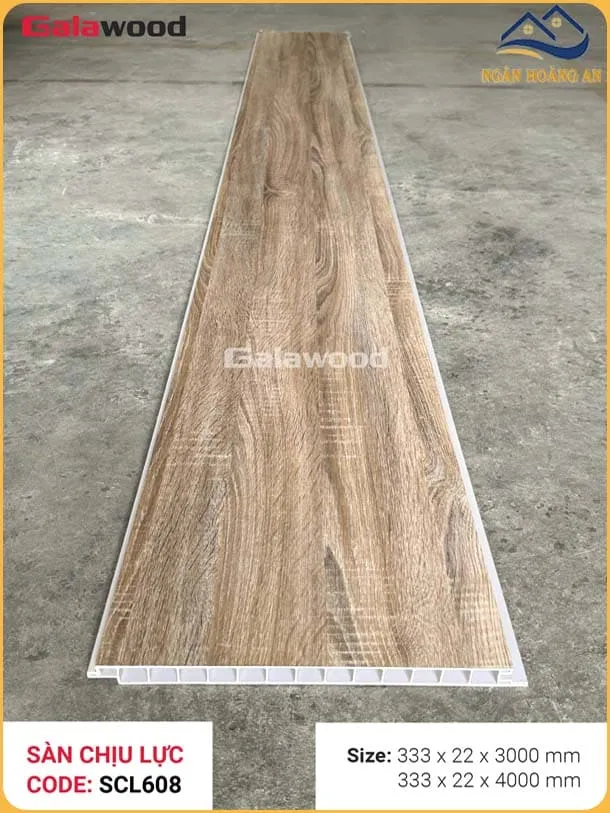 Sàn Chịu Lực Nhựa PVC Giả Gỗ Làm Gác Lửng Galawood SCL608 Sàn Chịu Lực Nhựa PVC Giả Gỗ Làm Gác Lửng Galawood SCL608