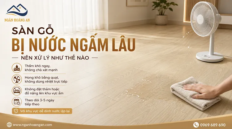 Sàn Gỗ Bị Nước Ngấm Lâu — Nên Xử Lý Như Thế Nào