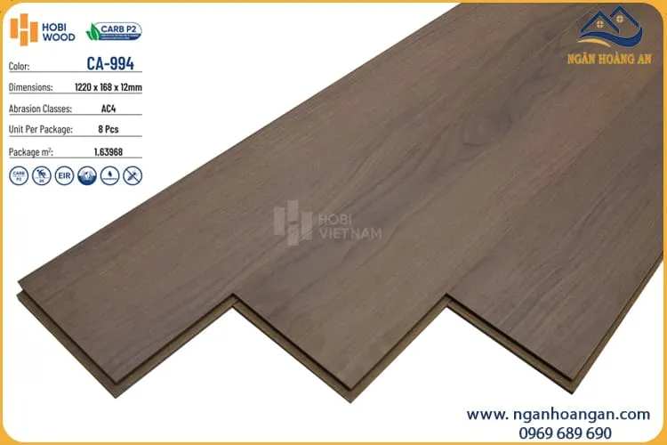 Sàn Gỗ Công Nghiệp Hobi Carb 12mm CA-994