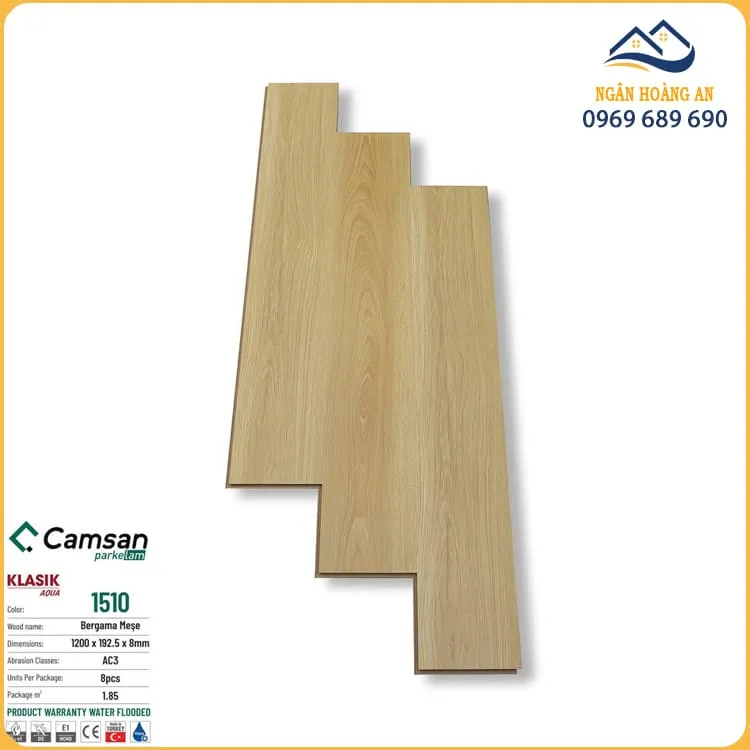 Sàn Gỗ Công Nghiệp  Camsan 1510 Dày 8mm 
