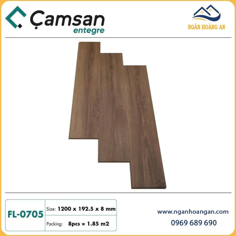 Sàn Gỗ Công Nghiệp Camsan Thổ Nhỉ Kỳ FL-0705 8mm