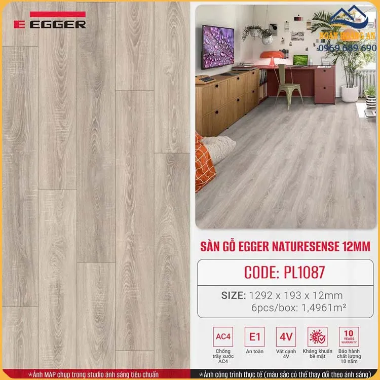 Ứng Dụng Của Sàn Gỗ Công Nghiệp Egger Classic PL1087 12mm