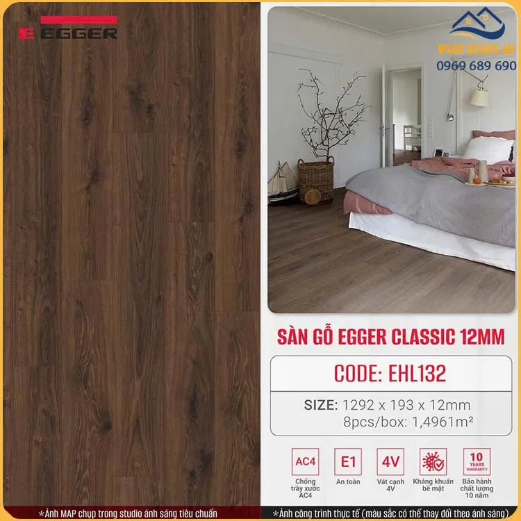 Ứng Dụng Của Sàn Gỗ Công Nghiệp Egger Home EHL132 12mm
