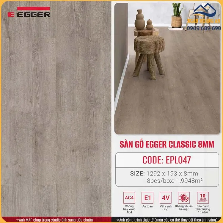 Ứng Dụng Của Sàn Gỗ Công Nghiệp Egger Pro EPL047 8mm