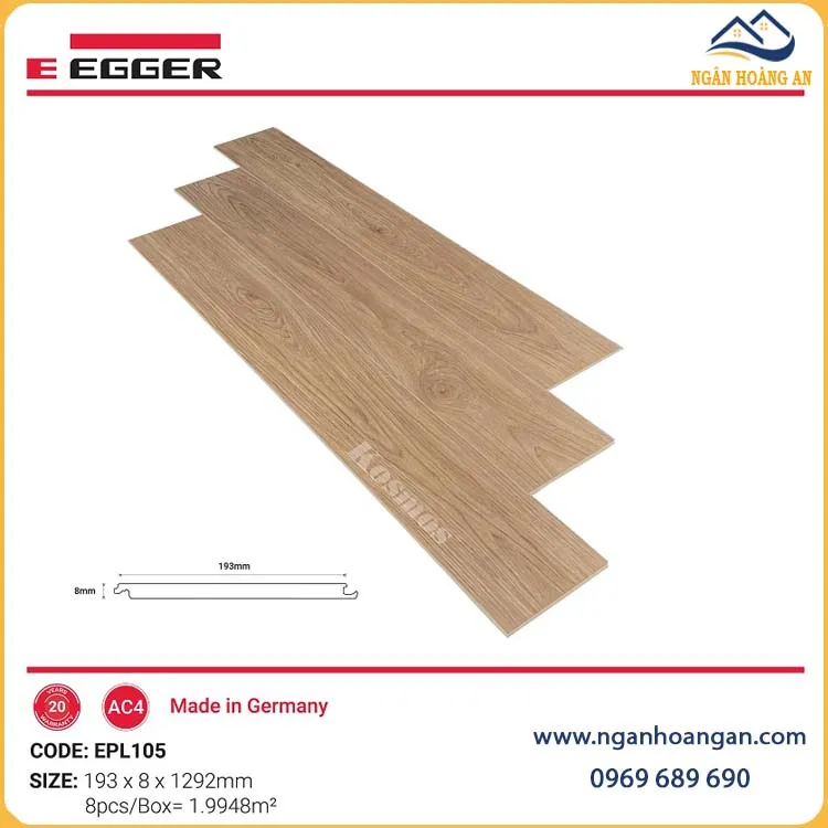 Ưu Điểm Của Sàn Gỗ Công Nghiệp Egger Pro 8mm EPL105