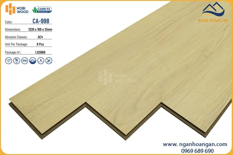 Sàn Gỗ Công Nghiệp Hobi Carb 12mm CA-998