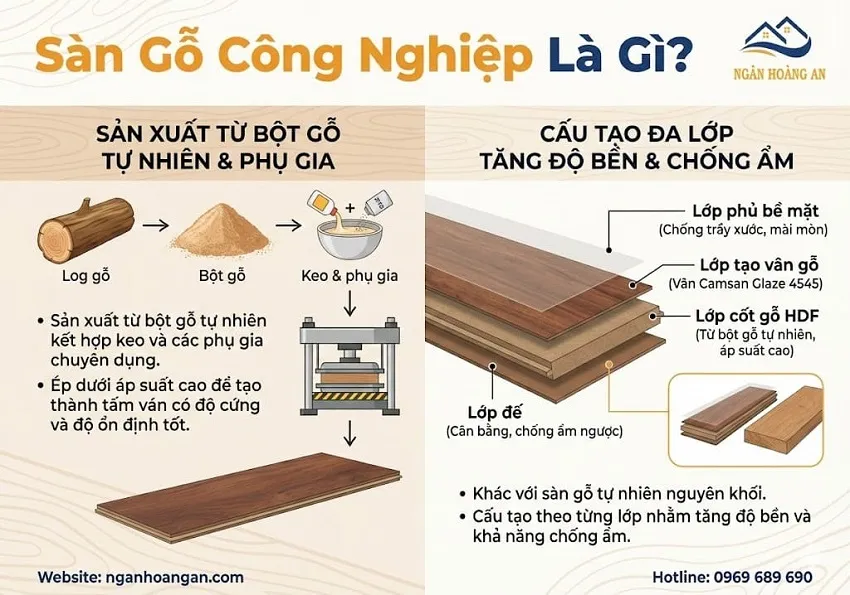 Sàn Gỗ Công Nghiệp Là Gì?