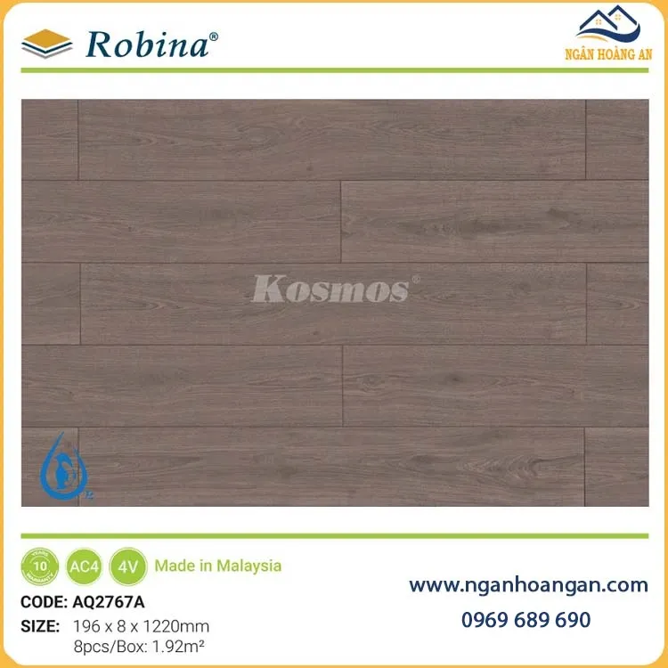 Ưu Điểm Sàn Gỗ Công Nghiệp Robina Aqua 8mm AQ2672A