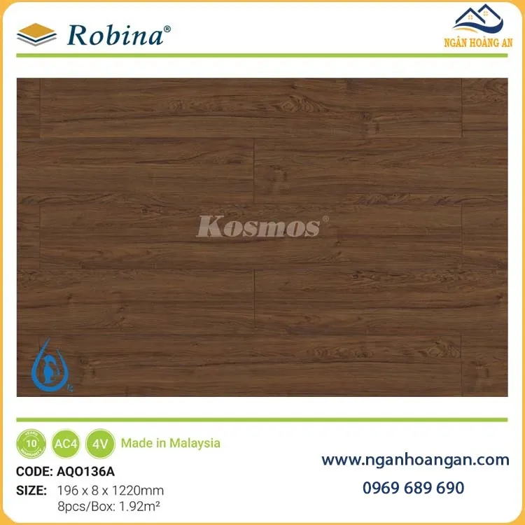 Ưu Điểm Sàn Gỗ Công Nghiệp Robina Aqua 8mm AQO136A
