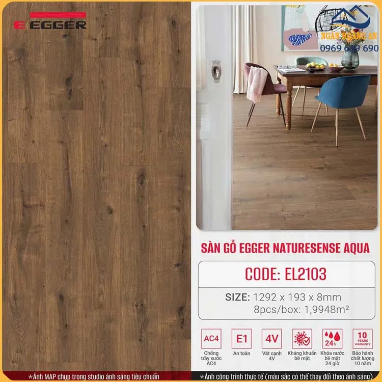 Ứng Dụng Sàn Gỗ Egger Aqua 8mm EL2103 Trong Nội Thất